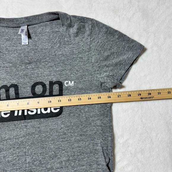 Bella Shirt Women's L Grey "I'm On The Inside" - Made in the USA Casual Tee Top - Picture 6 of 8
